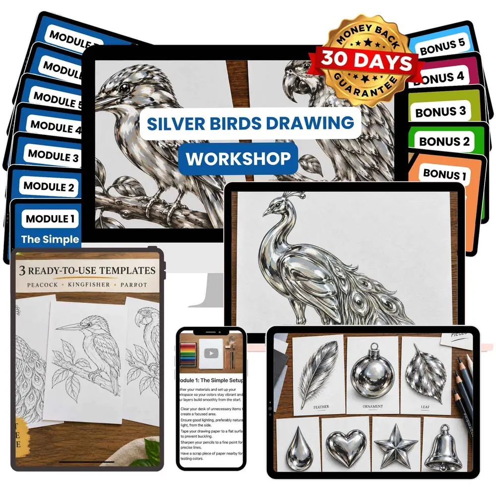 The Silver Birds Drawing Workshop with all modules and bonuses
